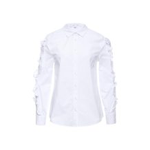 LOST INK  WHITE SHIRT WITH RUFFLE SLEEVE