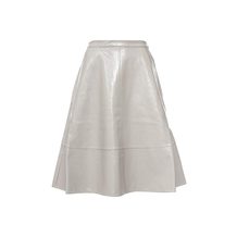 LOST INK  PATENT MIDI SKIRT