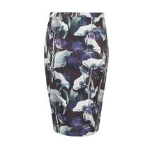 LOST INK PLUS  PENCIL SKIRT IN TULIP PRINT