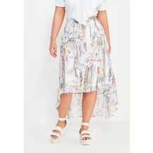 LOST INK PLUS  HI LO HEM SKIRT IN ZEN FLORAL