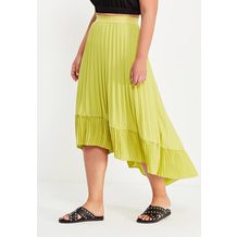 LOST INK PLUS  PLEATED DIP BACK SKIRT