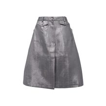 LOST INK  METALLIC MIDI SKIRT