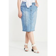 LOST INK PLUS   DENIM PENCIL SKIRT