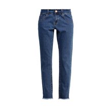 LOST INK  SLIM BOYFRIEND IN ASTER WASH WITH DESTROYED HEM