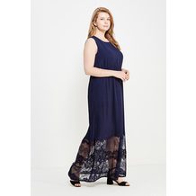 LOST INK PLUS  LACE HEM PLEATED MAXI